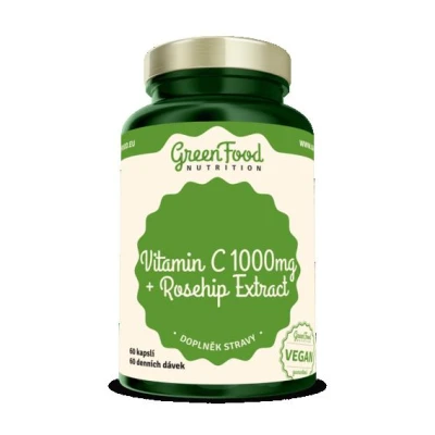 GreenFood Vitamin C 1000 + Extrakt ze šípků 60 kapslí GreenFood Vitamin C 1000 + Extrakt ze šípků 60 kapslí