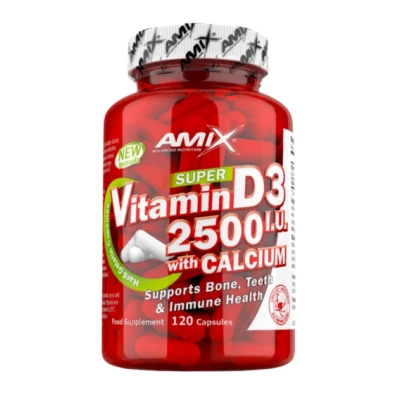 Amix Nutrition Vitamin D3 2500 I.U. s vápníkem 120 kapslí