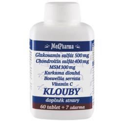 MedPharma Glukozamín + chondroitín + MSM 67 tabliet