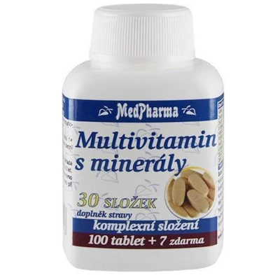 MedPharma Multivitamín s minerály 30 složek 107 tablet
