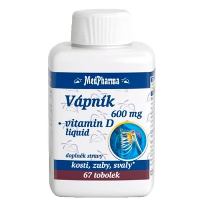 MedPharma Vápník 600 mg + vitamin D3 67 Tobolek