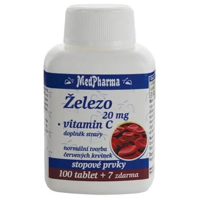 MedPharma Železo + vitamin C 107 tablet