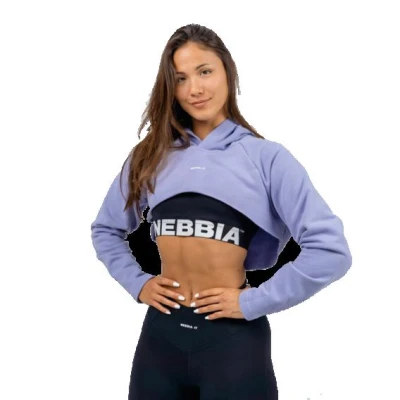 Nebbia Crop mikina s dlouhým rukávem a kapucí GYM TIME 259