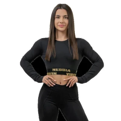 Nebbia Dámský crop top s dlouhým rukávem INTENSE Perform 839