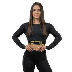 Nebbia Dámský crop top s dlouhým rukávem INTENSE Perform 839
