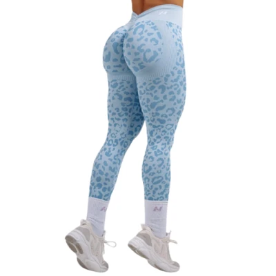 Nebbia Kompresní push-up legíny s leopardím vzorem PRIMAL 849