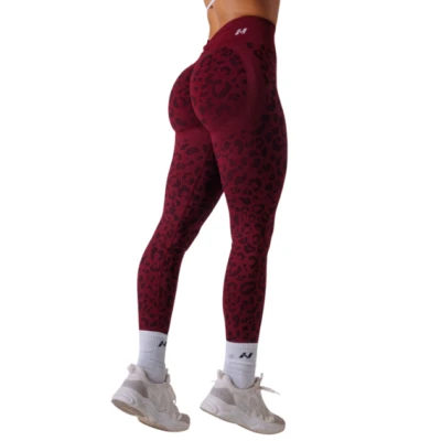 Nebbia Kompresní push-up legíny s leopardím vzorem PRIMAL 849