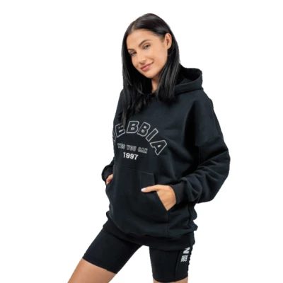 Nebbia Oversize mikina s kapucí GYM RAT 256