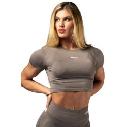 Nebbia Seamless crop top s krátkým rukávem POWER 891
