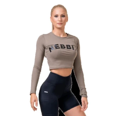 Nebbia SPORTY HERO crop top s dlouhým rukávem 585