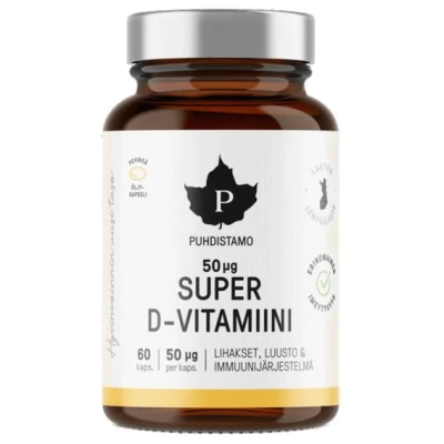 Puhdistamo Super Vitamin D 2000iu 120 kapslí