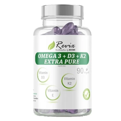 Revix Omega 3 + D3 K2 Extra pure 90 kapslí Revix Omega 3 + D3 K2 Extra pure 90 kapslí