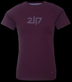 2117 of Sweden ALKEN dámske funkčné tričko s krátkym rukávom, dark plum