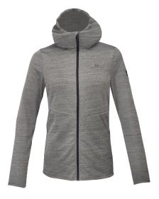 2117 of Sweden HIDE dámska powerstretch mikina s kapucňou, black melange
