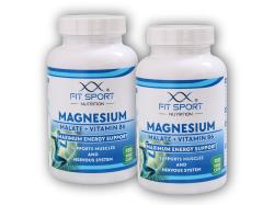 FitSport Nutrition 2x Magnesium Malate + Vitamin B6 120 vege caps - Energy Magnesium - Hořčík Malát