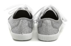 3F stříbrné plátěné tenisky 5FI-N