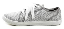 3F stříbrné plátěné tenisky 5FI-N
