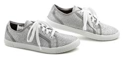 3F strieborné plátené tenisky 5FI-N