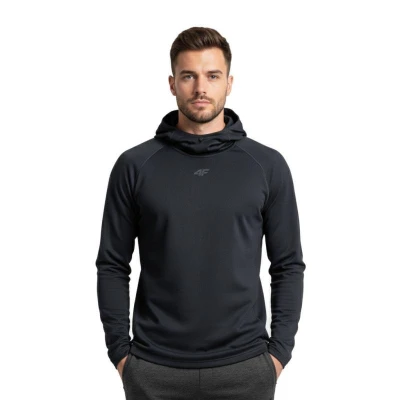 4f pánská mikina BRUSHED UNDERWEAR M100-WAW25UBRUM100-20S-DEEP BLACK