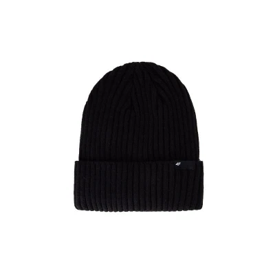 4f CAP WAW25ACAPM673-20S DEEP BLACK pánská zimní čepice