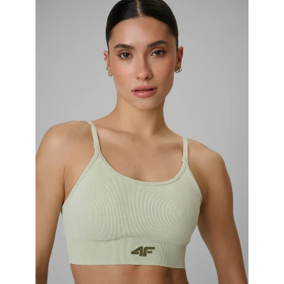 4f dámská podprsenka SPORT BRA F203-42A-LIGHT GREEN ALLOVER