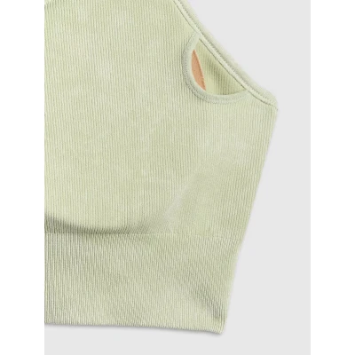 4f dámská podprsenka SPORT BRA F203-42A-LIGHT GREEN ALLOVER