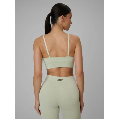 4f dámská podprsenka SPORT BRA F203-42A-LIGHT GREEN ALLOVER