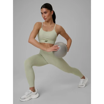 4f dámská podprsenka SPORT BRA F203-42A-LIGHT GREEN ALLOVER