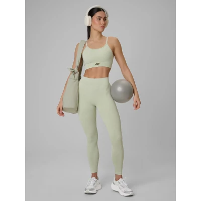 4f dámská podprsenka SPORT BRA F203-42A-LIGHT GREEN ALLOVER