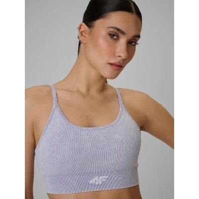 4f dámská podprsenka SPORT BRA F203-51A-VIOLET ALLOVER