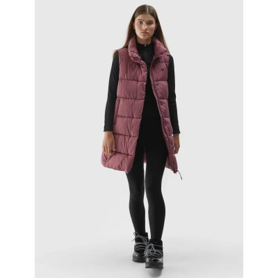 4f dámská vesta VEST-AW23TVESF076-53S-DARK PINK