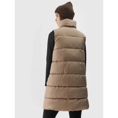 4f dámská vesta VEST-AW23TVESF076-82S-LIGHT BROWN