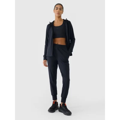 4f dámské kalhoty TROUSERS FNK F1066-WMM00TFTRF1066-20S-DEEP BLACK