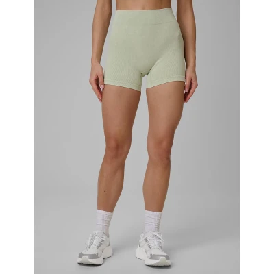 4f dámské šortky SHORT TIGHTS FNK F072-42A-LIGHT GREEN ALLOVER