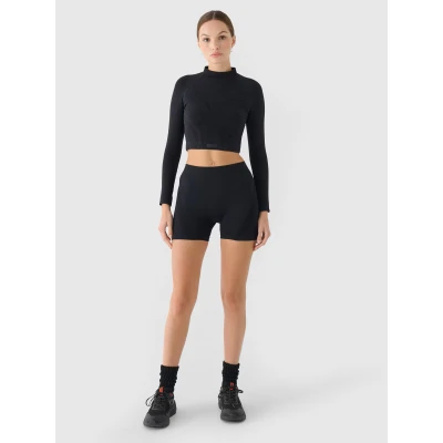 4f dámské tričko LONGSLEEVE FNK F483-RAW24TFLOF483-20S-DEEP BLACK