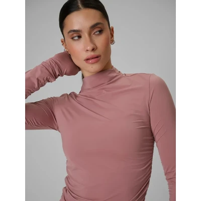 4F dámské tričko LONGSLEEVE FNK F502-56S-LIGHT PINK POUZE Velikost M (VÝPRODEJ)