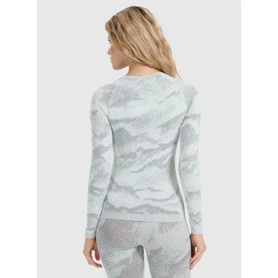 4f dámské tričko SEAMLESS UNDERWEAR F208-WAW25USEAF208-11A-OFF WHITE ALLOVER