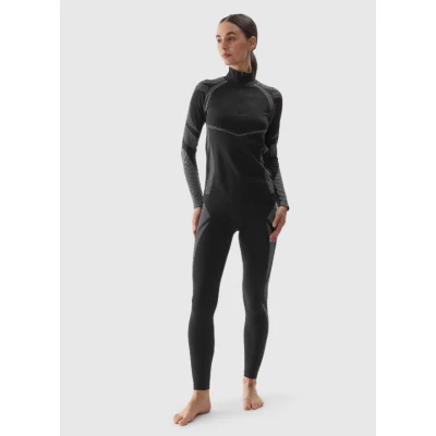 4f dámská mikina SEAMLESS UNDERWEAR-WAW24USEAF160-20S-DEEP BLACK