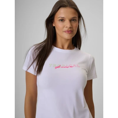 4f dámské tričko TSHIRT F2717-10S-WHITE