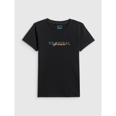 4f dámské tričko TSHIRT F2717-20S-DEEP BLACK