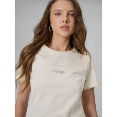 4f dámské tričko TSHIRT F2742-12S-CREME