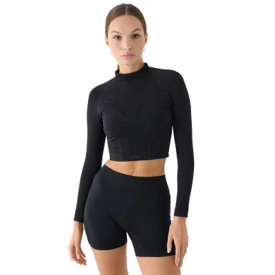 4f dámské tričko LONGSLEEVE FNK F483-RAW24TFLOF483-20S-DEEP BLACK