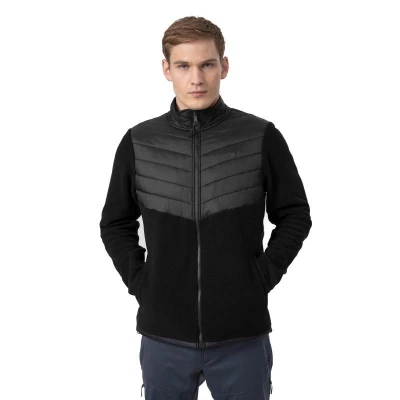4f pánská mikina MENS FLEECE PLM014A-20S-DEEP BLACK