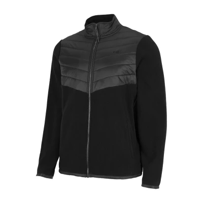 4f pánská mikina MENS FLEECE PLM014A-20S-DEEP BLACK