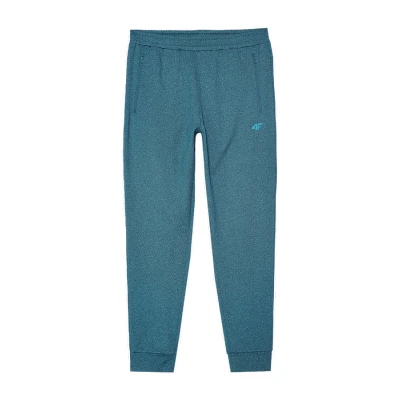 4f pánské tepláky TROUSERS FNK-WAW24TFTRM682-46M-TEAL MELANGE