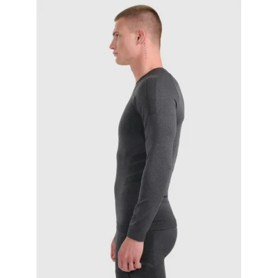 4f pánské tričko SEAMLESS UNDERWEAR M237-WAW25USEAM237-21M-BLACK MELANGE