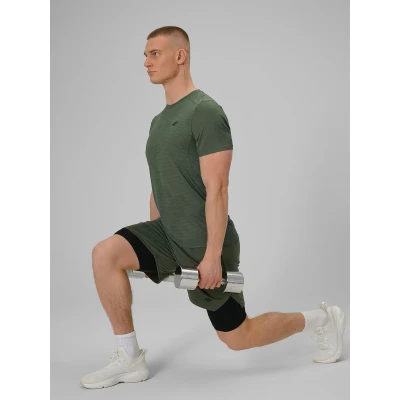 4f pánské tričko TSHIRT FNK M1778-43A-KHAKI ALLOVER
