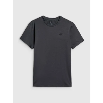 4f pánské tričko TSHIRT FNK M2140-21M-BLACK MELANGE