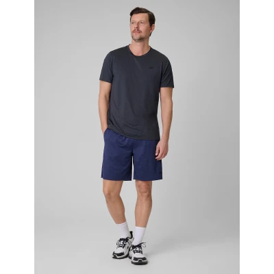 4f pánské tričko TSHIRT FNK M2140-21M-BLACK MELANGE