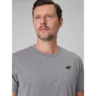 4f pánské tričko TSHIRT FNK M2140-25M-GREY MELANGE
